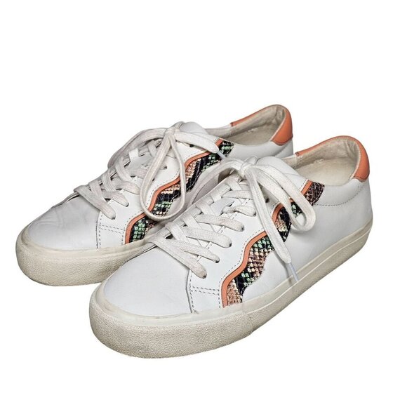 Madewell Sidewalk Low-Top Sneakers in‎ Snake Embossed Leather: Wave Edition 8.5 - Picture 5 of 14